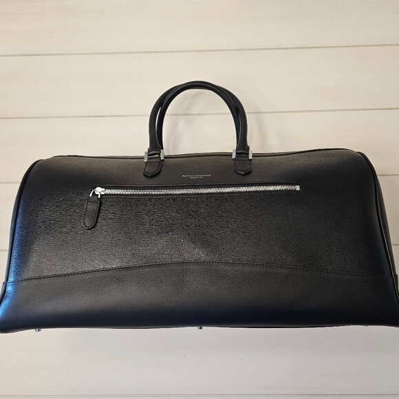 Aspinal of London City Holdall - Black Saffiano Leather - New/Never Used - Picture 1 of 13